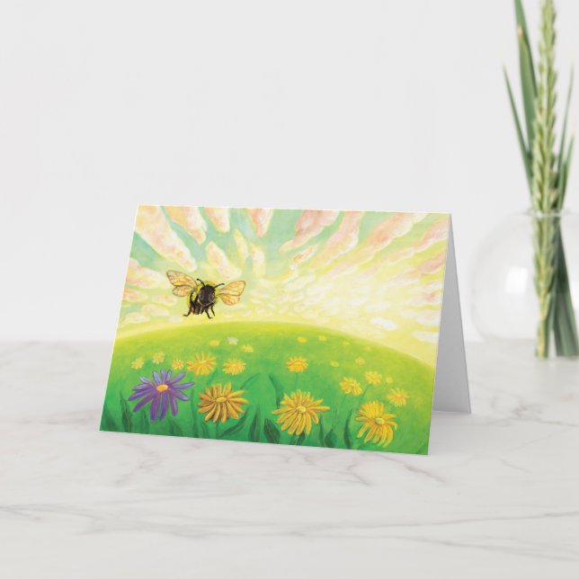 Cartão Bumblebee no Horizonte (Frente)