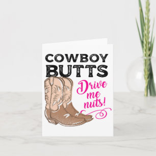 Cartão Bumbuns De Cowboy Levam-Me Loucos Para Cowgirl Oci
