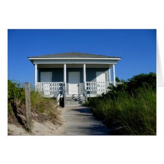 Cartão bungalow da praia