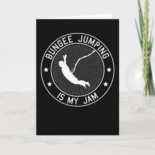 Cartão Bungee Jumping Bungy Jumping Dizendo Presente (Frente)
