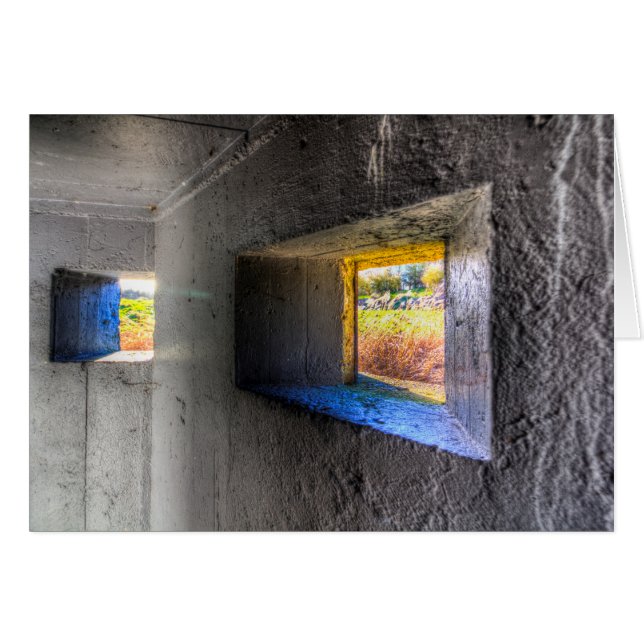 Cartão Bunker da Segunda Guerra Mundial (Frente Horizontal)