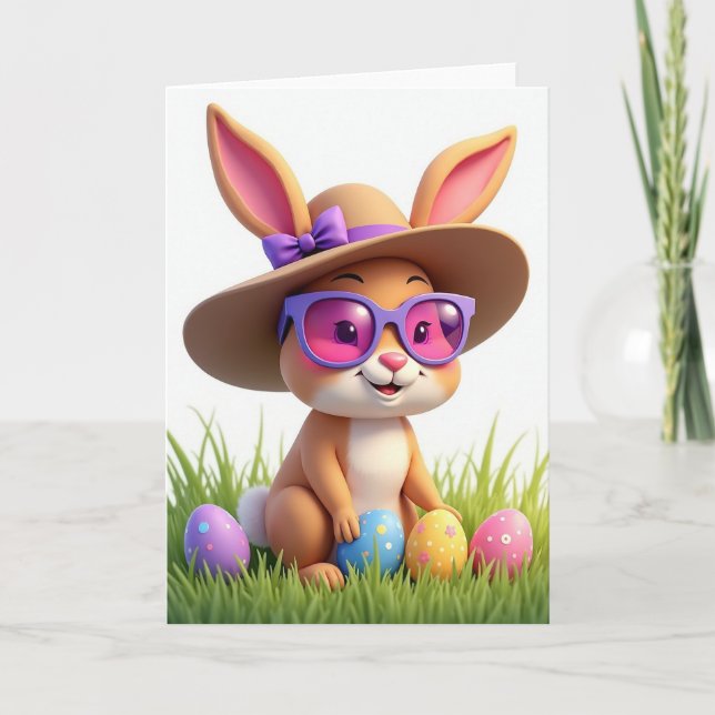 Cartão Bunny Friend Springtime Card (Frente)