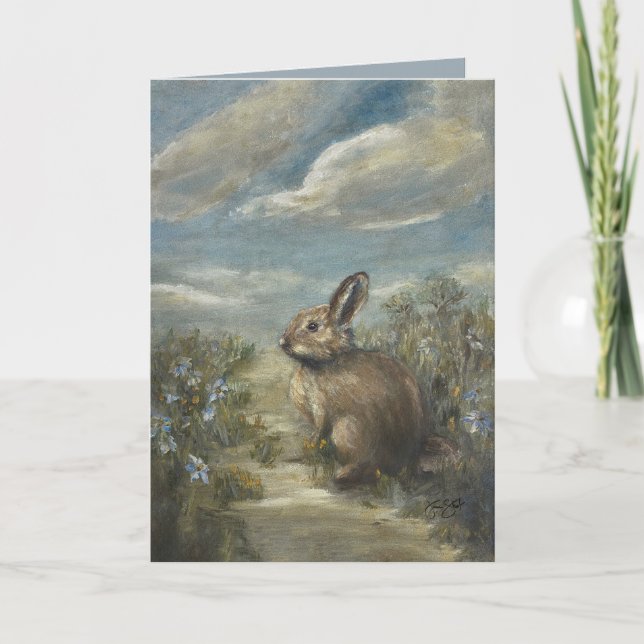 Cartão Bunny Lane [em branco] 5 x 7" (Frente)