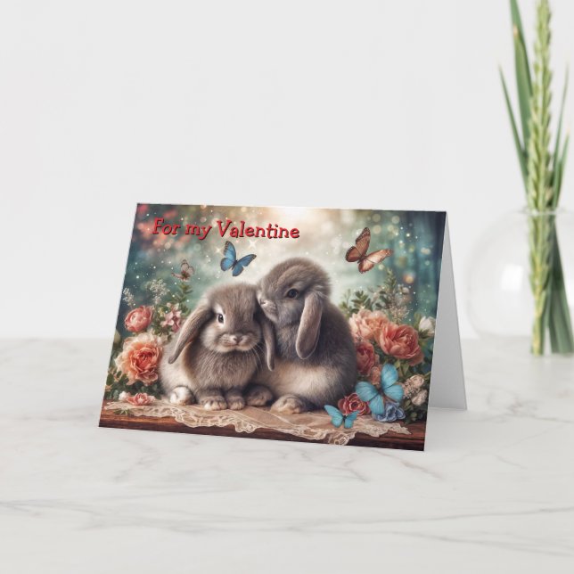 Cartão Bunny Love (Frente)