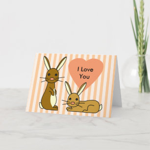 Cartão Bunny Love - Cute Rabbits