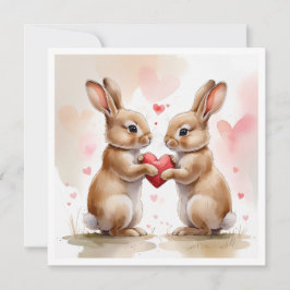 Cartão Bunny Romântico
