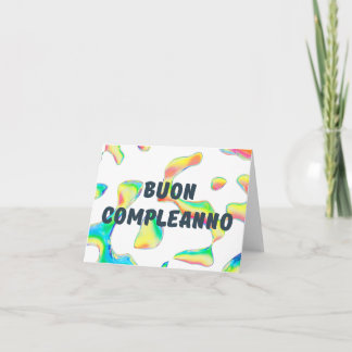 Cartão Buon Complanno, feliz aniversário italiano