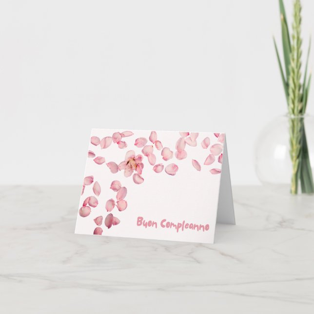 Cartão Buon Complanno, Parabéns Italiano (Frente)