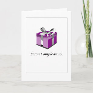 Cartão Buon Compleanno - Happy Birthday in Italian Card
