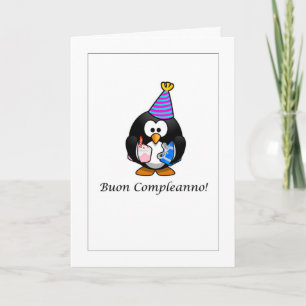 Cartão Buon Compleanno - Happy Birthday in Italian Card