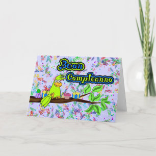 Cartão Buon Compleanno - Uccello