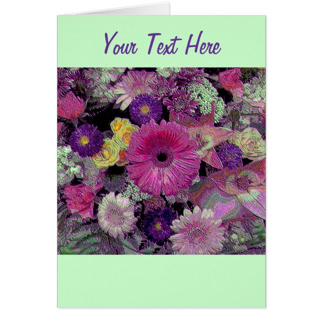 Cartão Buquê Colorido (Frente)