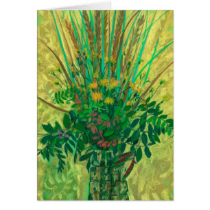 Cartão Buquê da Baía da Finlândia, arte floral moderna