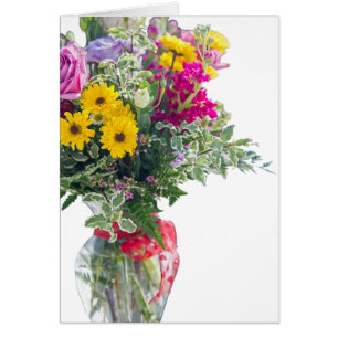 Cartão Buquê da flor de corte