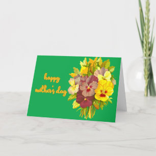 Cartão Buquê da placa de Dia de as mães do painel