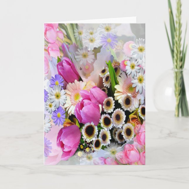 Cartão Buquê de abril (Frente)