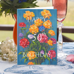 Cartão Buquê De Aniversário De Cravos Amarelos Rosa Verme
