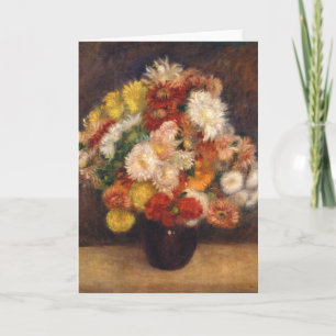 Cartão Buquê de Chrysanthemums Renoir