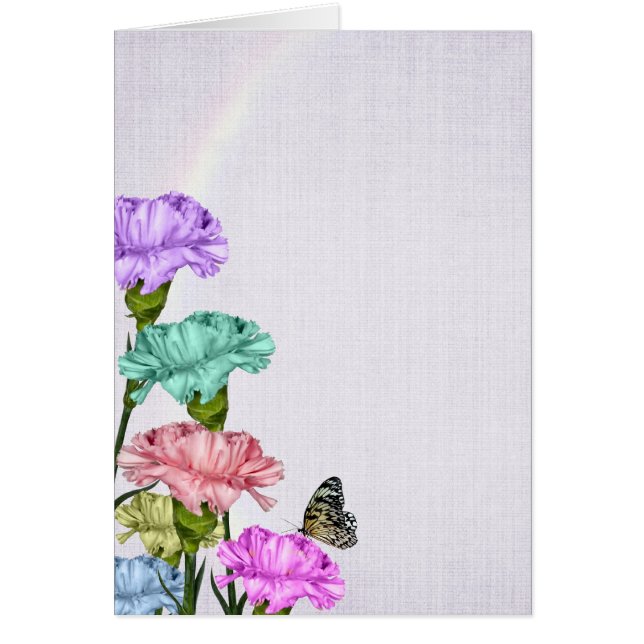 Cartão Buquê de cravos (Frente)