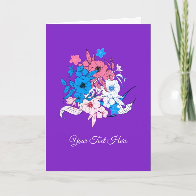 Cartão Buquê de Flores (Frente)