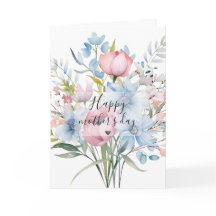 Buquê de Flores Aquarela Dia das Mães 