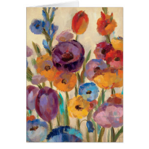 Cartão Buquê de flores coloridas