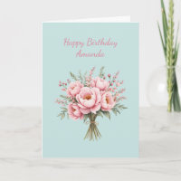 Buquê de Flores de Peônia Rosa Bonito de Aniversár