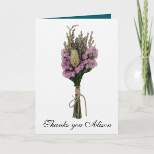 Cartão Buquê de Flores Personalizado Obrigado