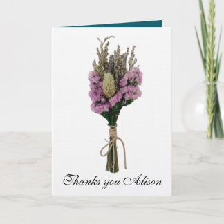Cartão Buquê de Flores Personalizado Obrigado