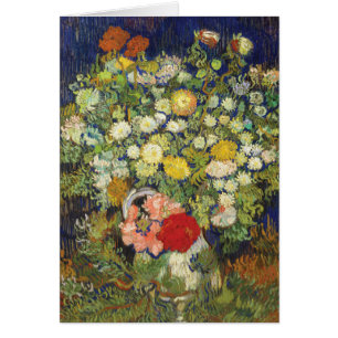 Cartão Buquê de Flores por van Gogh