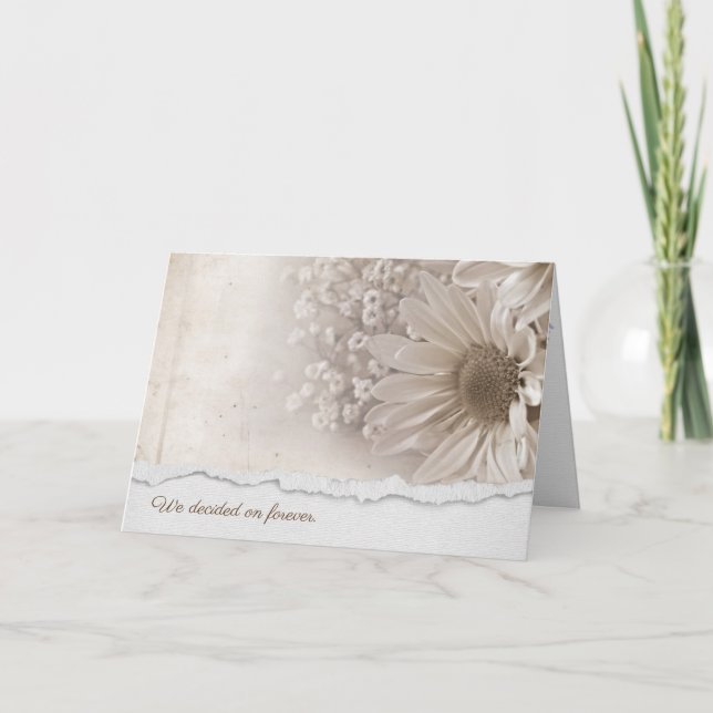 Cartão buquê de margarida jantada do aniversário (Frente)