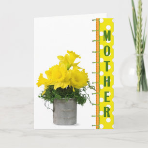 Cartão Buquê de Narcisos do Dia das Mães