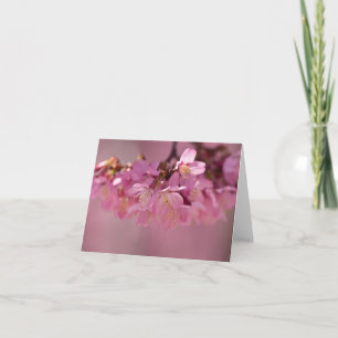 Cartão Buquê Delicado Rosa de Flores de Cerejeira Sakura