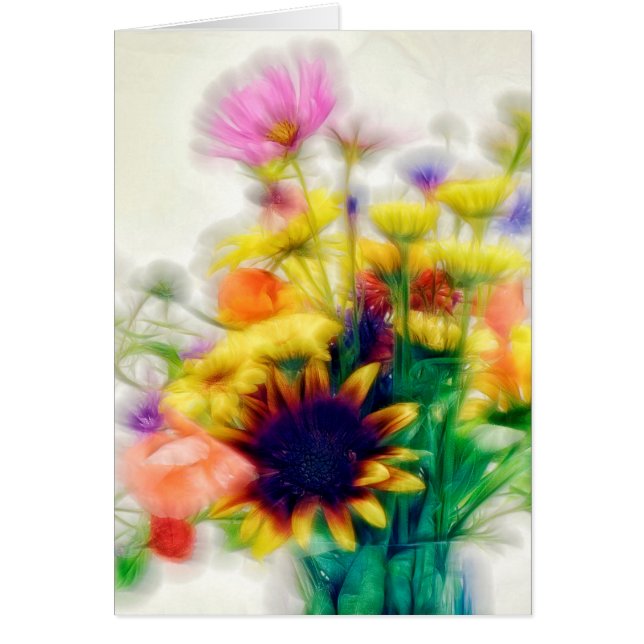 Cartão Buquê do Wildflower do verão (Frente)