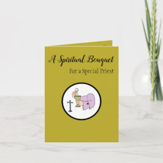 Cartão Buquê espiritual de um Padre