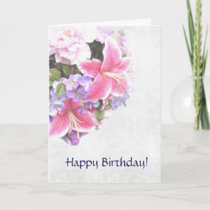 Cartão Buquê Floral Birthday