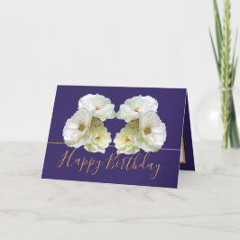 Cartão Buquê Floral Elegante Elegante das Rosas Brancas A