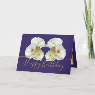 Cartão Buquê Floral Elegante Elegante das Rosas Brancas A