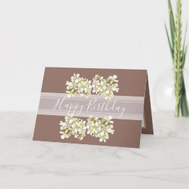 Cartão Buquê Floral Orquídea Flor Vermelha Aniversário Me