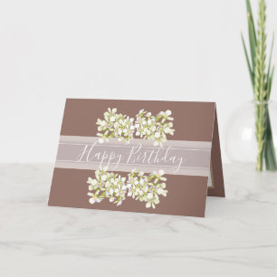 Cartão Buquê Floral Orquídea Flor Vermelha Aniversário Me