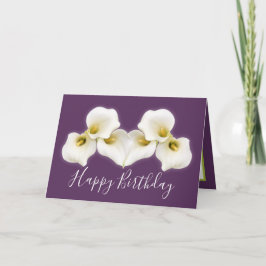 Cartão Buquê Floral White Calla Lily Floral Aniversário