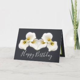 Cartão Buquê Floral White Calla Lily Floral Aniversário