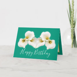Cartão Buquê Floral White Calla Lily Floral Aniversário