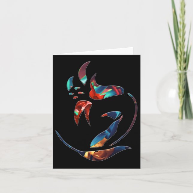 Cartão Buquê Flores Cinco Adesivos (Frente)