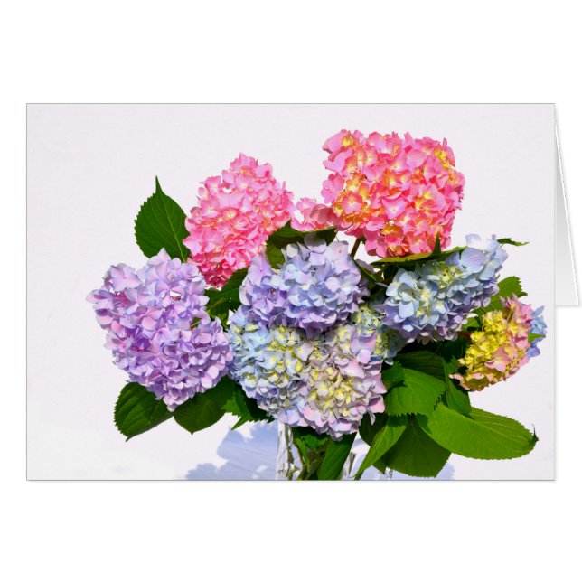 Cartão Buquê Hydrangea (Frente Horizontal)