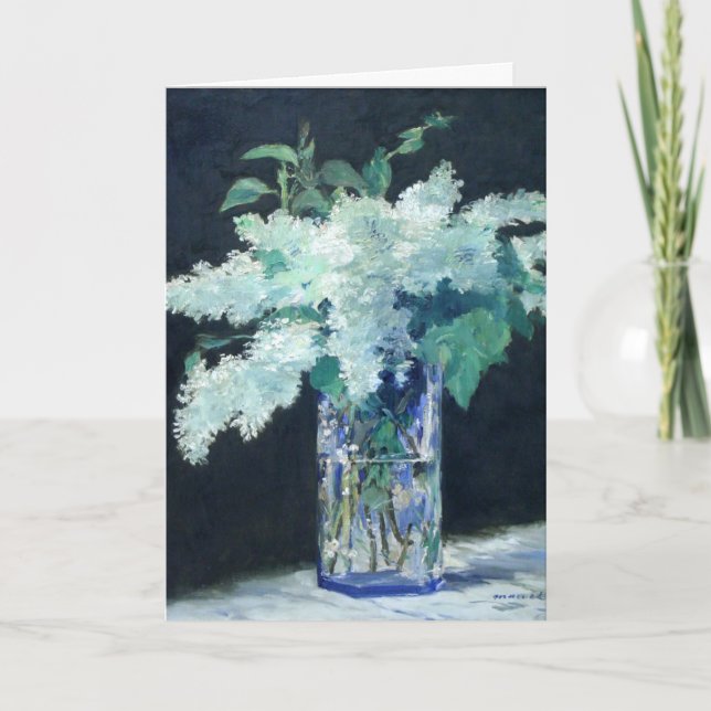 Cartão Buquê Lilac da Vida Estática por Manet Impressioni (Frente)