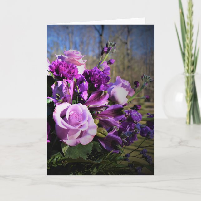 Cartão Buquê, placa (Frente)