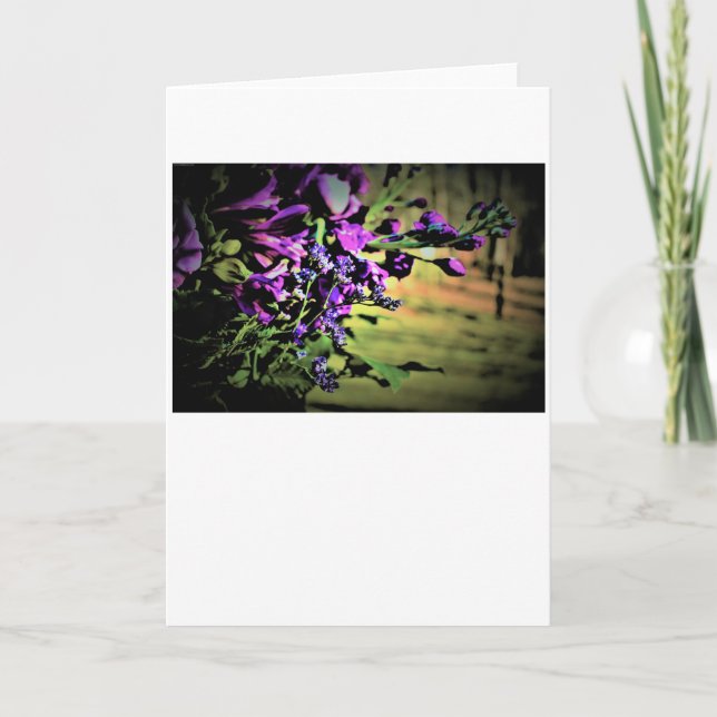 Cartão Buquê, placa (Frente)