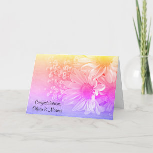 Cartão Buquê Rainbow Wedding Daisy