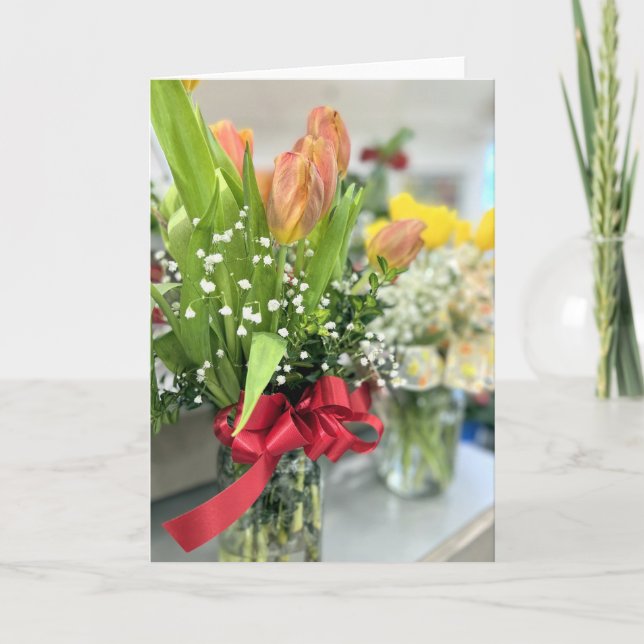 Cartão Buquê Tulips (Frente)